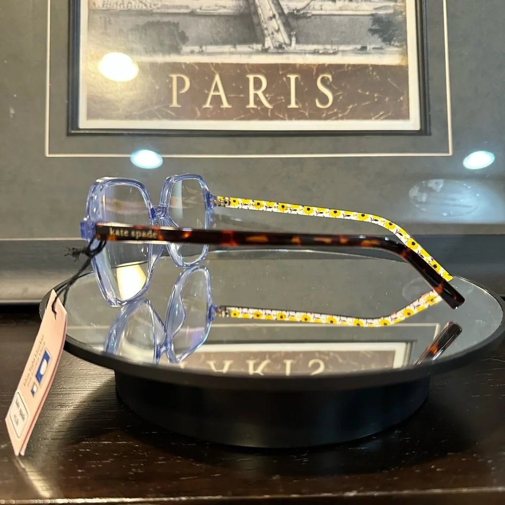 Kate Spade Zetta/BB Rectangular Reading Glasses, Blue Blockers - Picture 5 of 13